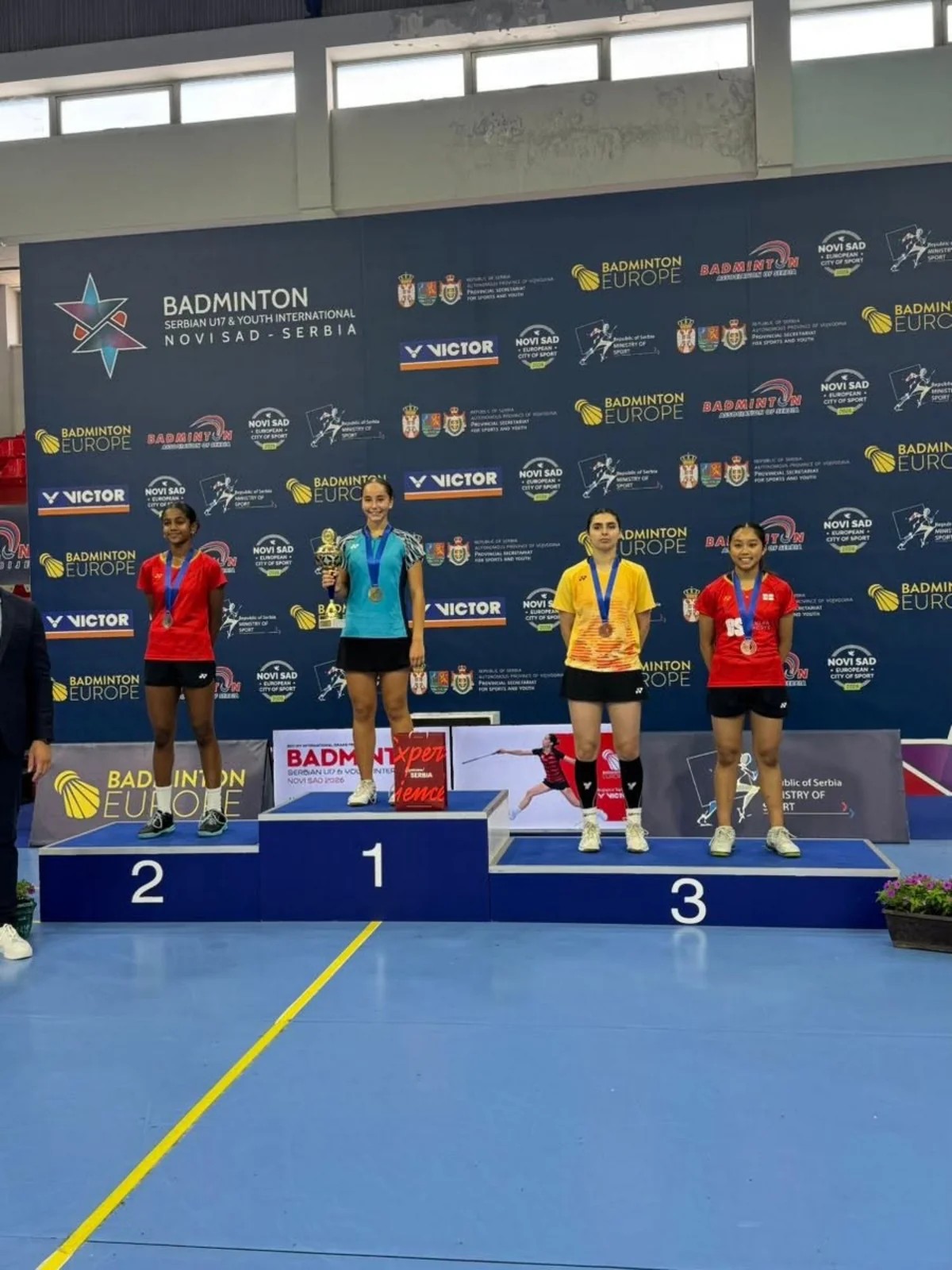 Badmintonçumuz Serbiyada bürünc medala sahib oldu 