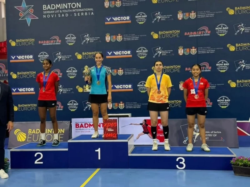 Badmintonçumuz Serbiyada bürünc medala sahib oldu 