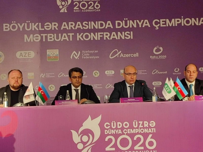 Bakıda keçiriləcək cüdo üzrə dünya çempionatına həsr olunmuş mətbuat konfransı keçirilib&nbsp; &nbsp;