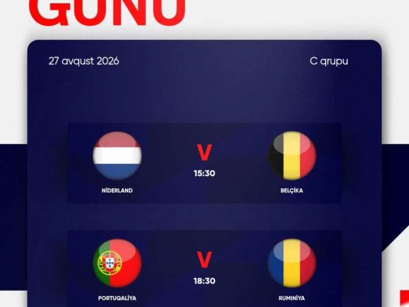 Bu gün AVRO-2026 çərçivəsində C qrupunun daha iki oyunu keçiriləcək