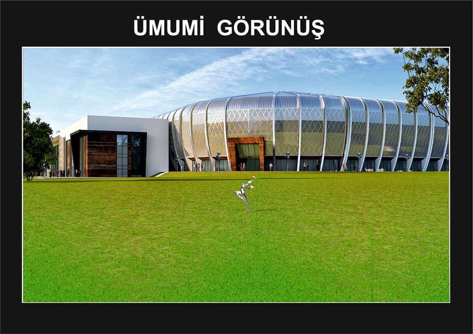 Sumqayıtda tikilən yeni stadionun görüntüləri - FOTO