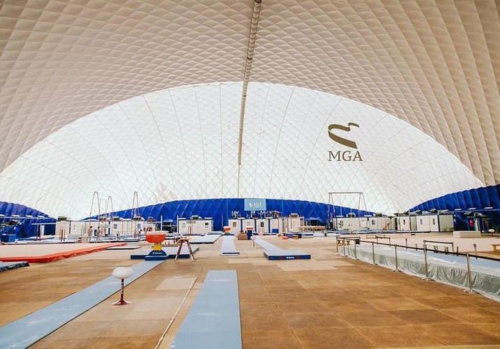 Milli Gimnastika Arenasının köməkçi zalı sökülür