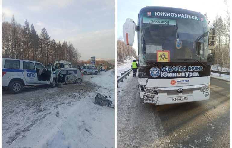 Gənc hokkeyçilərin avtobusu qəzaya düşüb