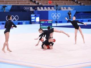 Tokio-2020: Bədii gimnastika üzrə qrup hərəkətləri komandamız finala vəsiqə qazana bilmədi - FOTO