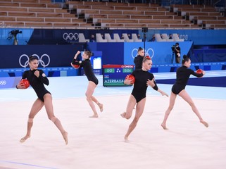 Tokio-2020: Bədii gimnastika üzrə qrup hərəkətləri komandamız finala vəsiqə qazana bilmədi - FOTO