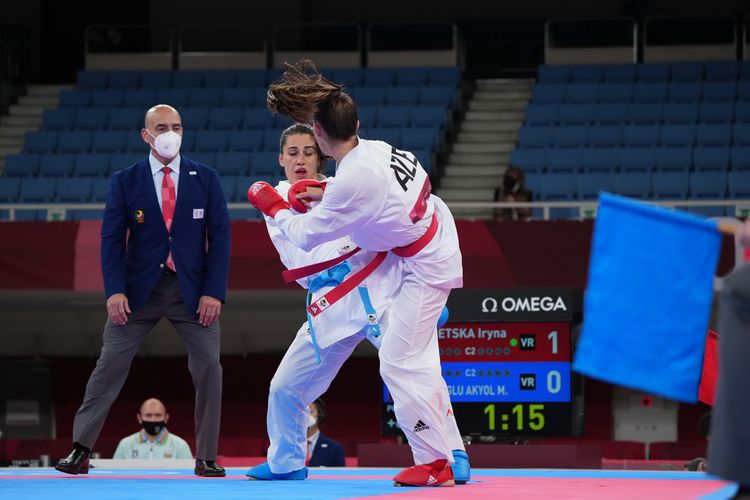 Karateçimiz yarımfinala vəsiqə qazanmaqla Tokio-2020-nin bürünc medalını özünə təmin etdi - FOTO