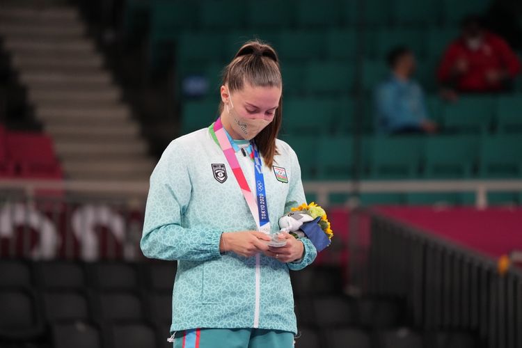 Tokio-2020: İrina Zaretska gümüş medalla təltif olundu - FOTO