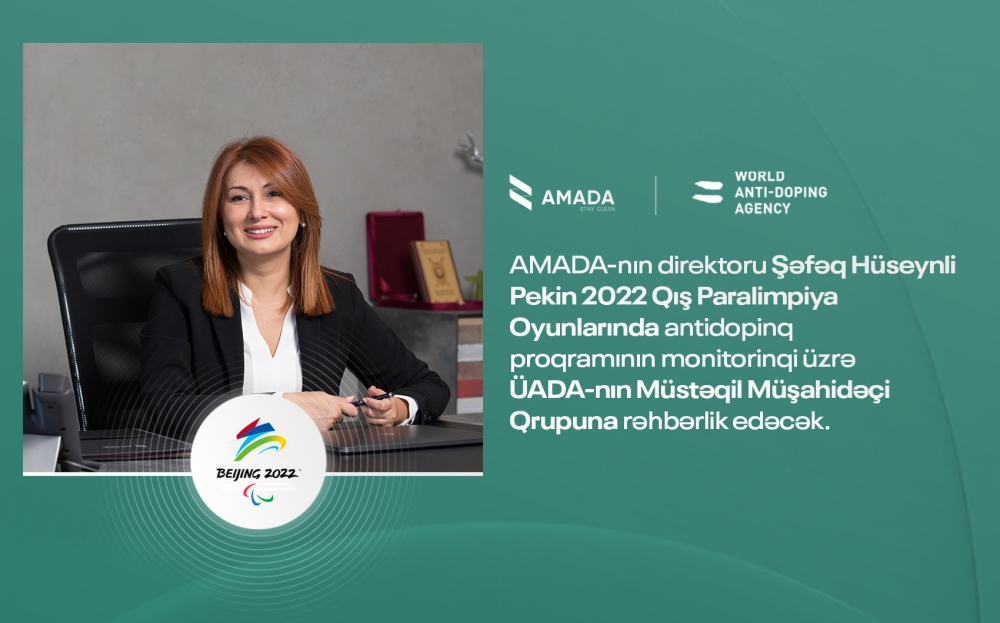 AMADA-nın direktoru Pekin-2022-nin antidopinq proqramının monitorinqinə rəhbərlik edəcək