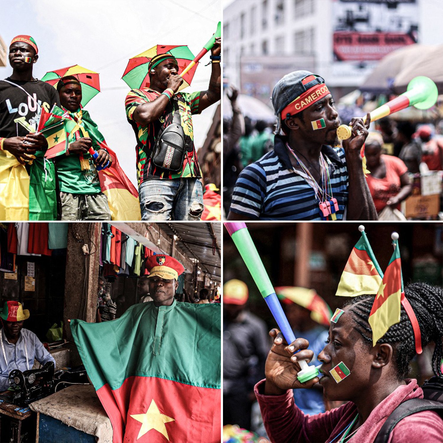 Kamerunda azarkeşlər stadionlara tələsirlər - Fotoreportaj