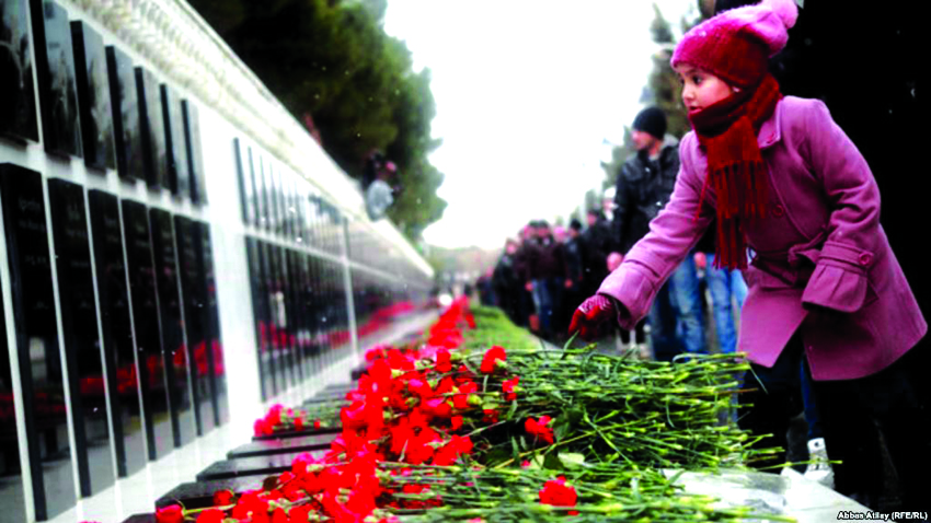 20 Yanvar şanlı tariximizə şəhidlərin qanı ilə həkk olunub