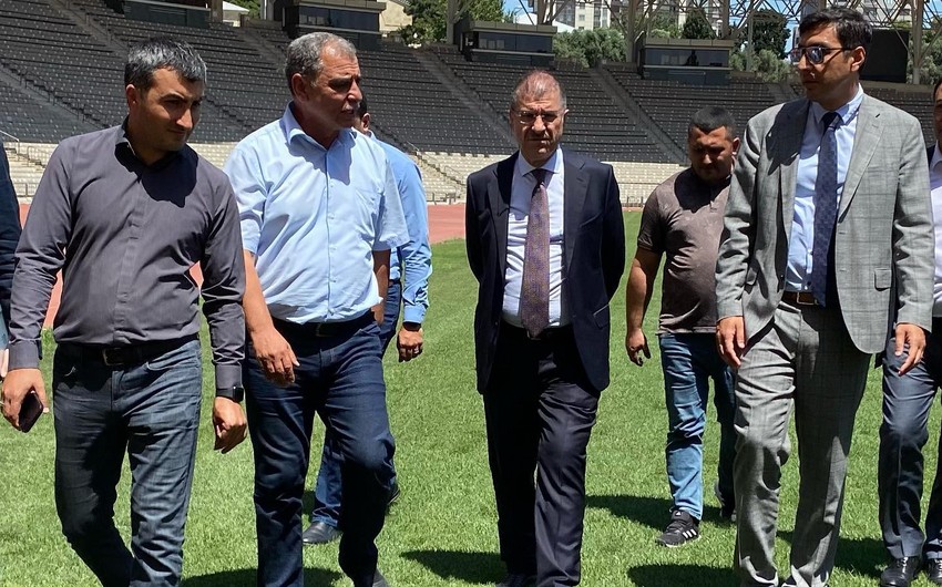 Fərid Qayıbov "Qarabağ"ın oyunu ilə əlaqədar Respublika stadionunda olub