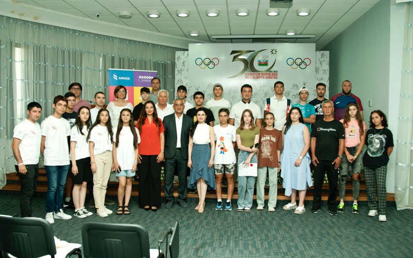 MOK-da Avropa Yeniyetmələrinin XVI Yay Olimpiya Festivalı iştirakçıları ilə görüş keçirilib