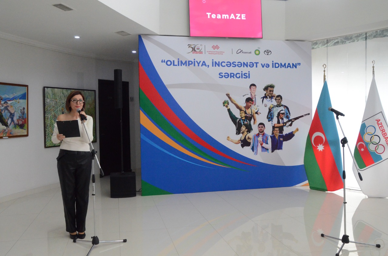 MOK-un 30 illik yubileyinə həsr olunmuş “Olimpiya, incəsənət və idman” adlı sərginin açılış mərasimi keçirilib - FOTO