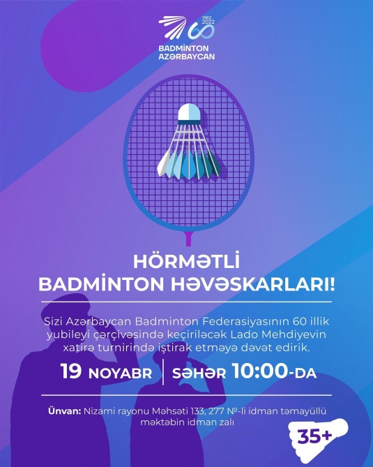 Badmintonçular xatirə turnirində yarışacaq 