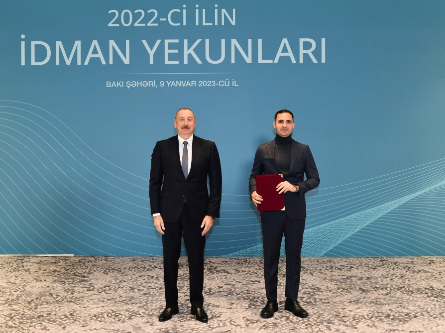 Prezident İlham Əliyev ötən ilin idman yekunlarına həsr olunmuş mərasimdə iştirak edib