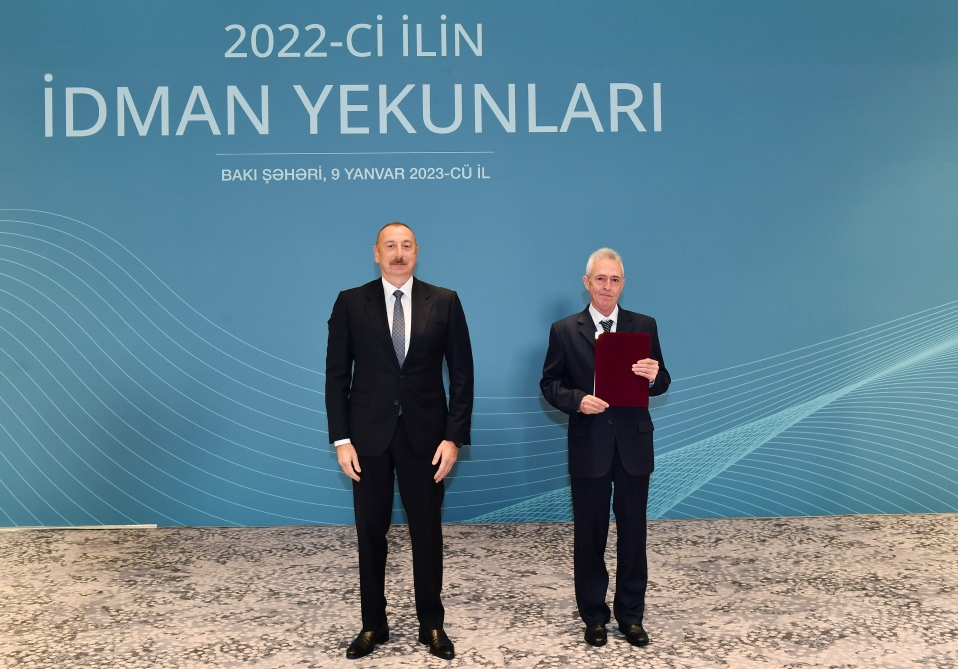 Prezident İlham Əliyev ötən ilin idman yekunlarına həsr olunmuş mərasimdə iştirak edib