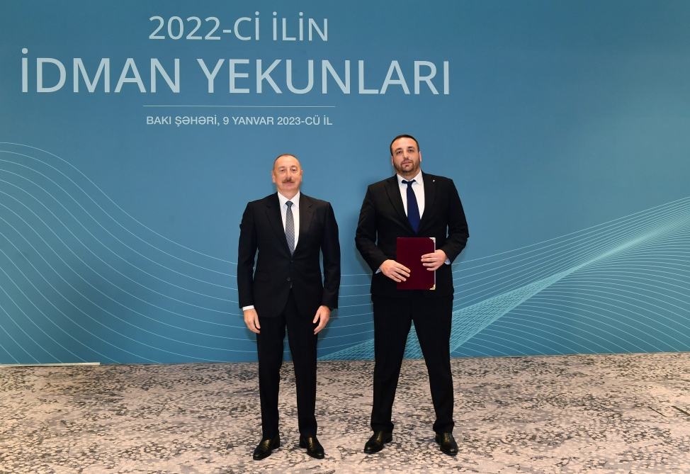 Prezident İlham Əliyev ötən ilin idman yekunlarına həsr olunmuş mərasimdə iştirak edib