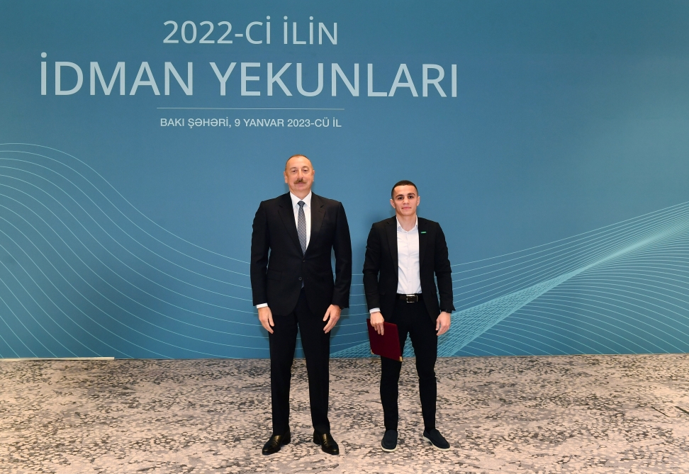 Prezident İlham Əliyev ötən ilin idman yekunlarına həsr olunmuş mərasimdə iştirak edib