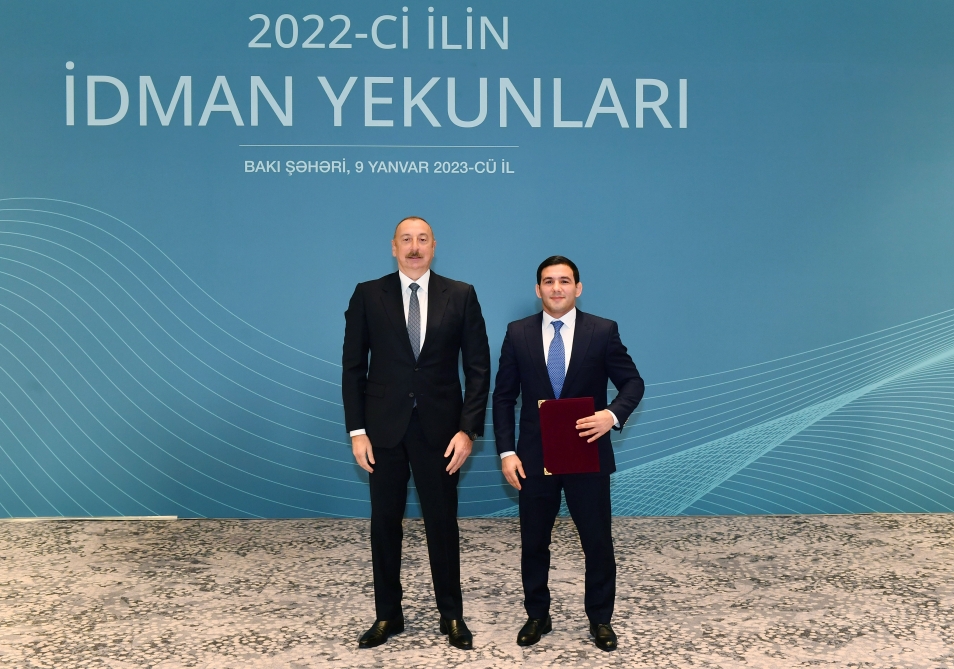 Prezident İlham Əliyev ötən ilin idman yekunlarına həsr olunmuş mərasimdə iştirak edib