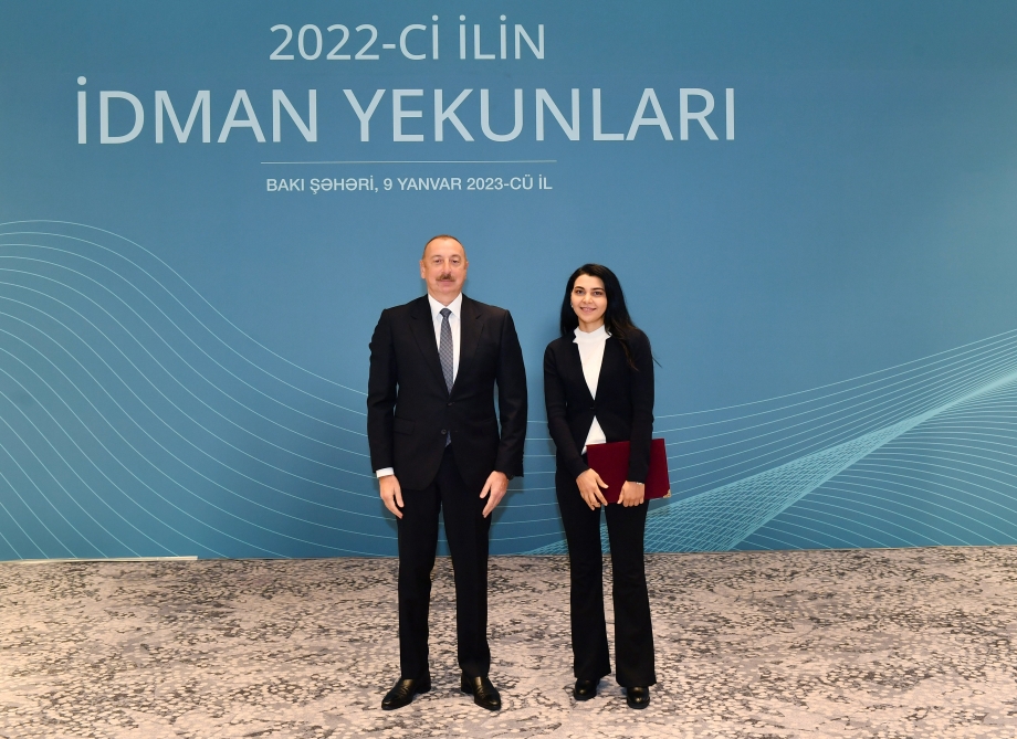 Prezident İlham Əliyev ötən ilin idman yekunlarına həsr olunmuş mərasimdə iştirak edib