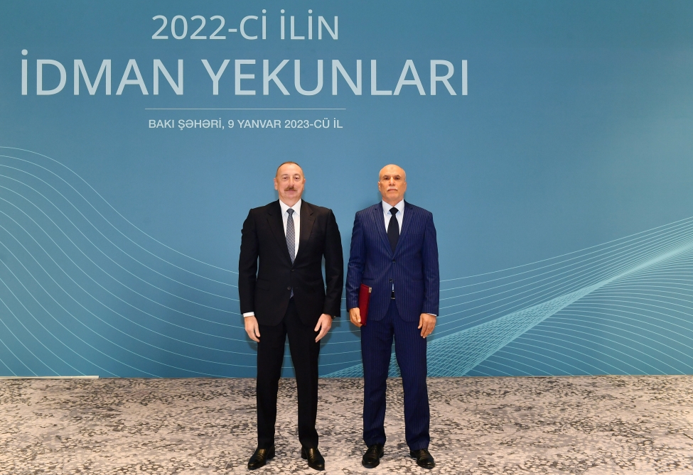 Prezident İlham Əliyev ötən ilin idman yekunlarına həsr olunmuş mərasimdə iştirak edib