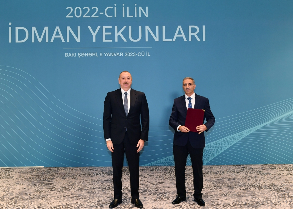 Prezident İlham Əliyev ötən ilin idman yekunlarına həsr olunmuş mərasimdə iştirak edib