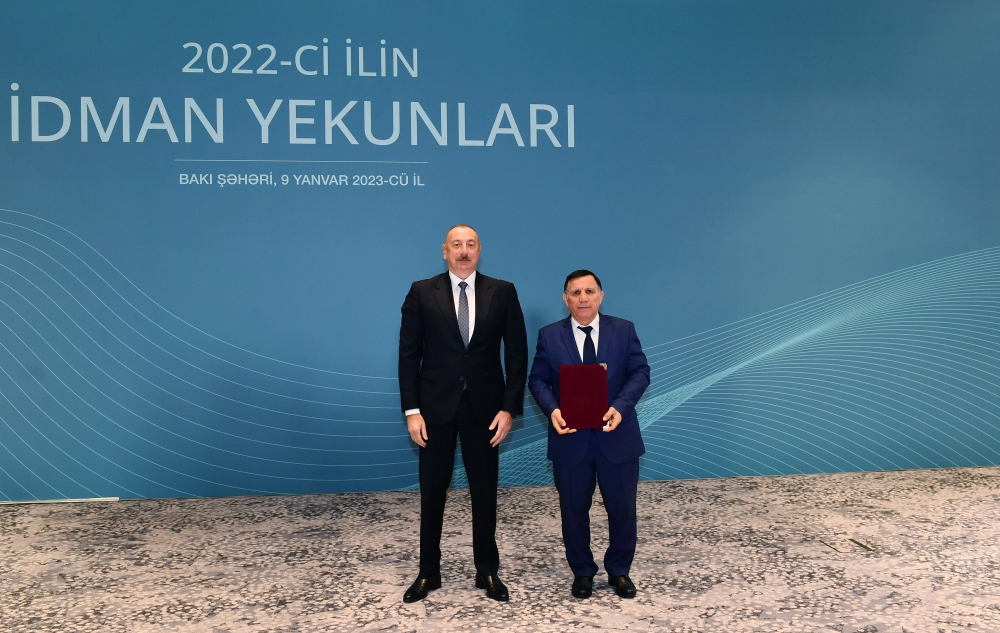 Prezident İlham Əliyev ötən ilin idman yekunlarına həsr olunmuş mərasimdə iştirak edib