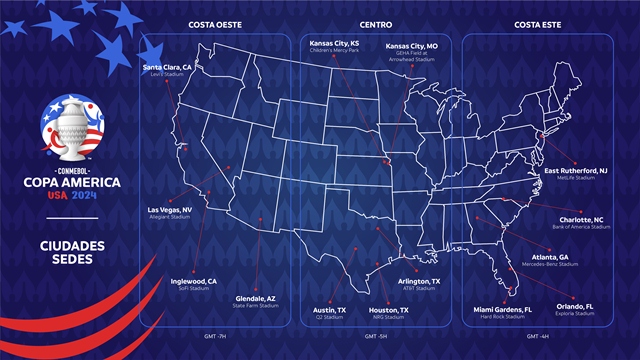 Amerika Kuboku - 2024: Atlantadan Mayamiyə qədər - Stadionlar