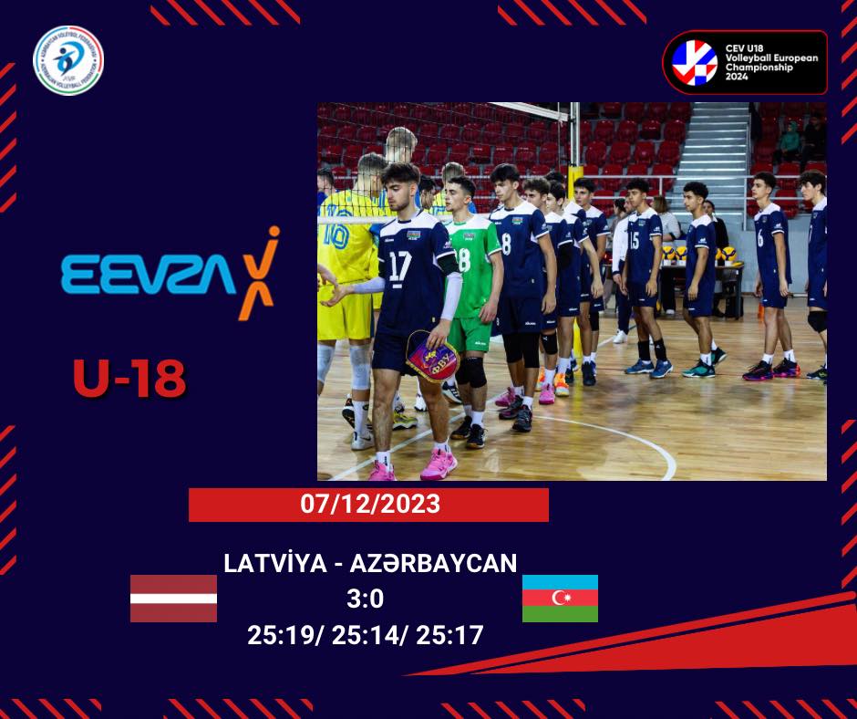 Voleybol millimiz bu dəfə Latviyaya uduzdu