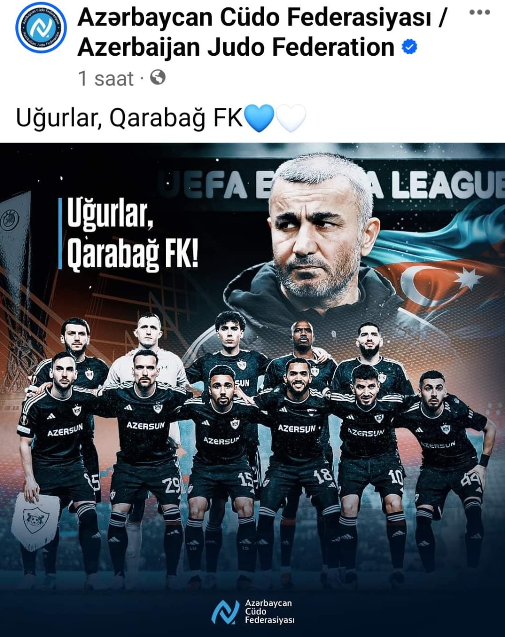 Azərbaycan Cüdo Federasiyası &ldquo;Qarabağ&rdquo;a uğurlar dilədi