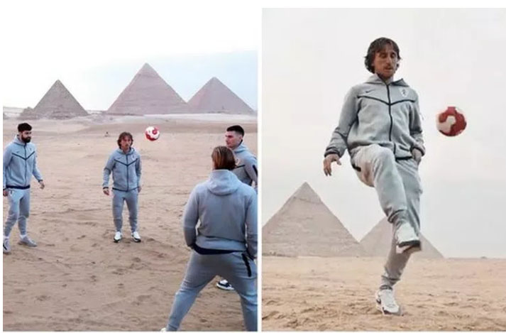 "Damalılar" piramida önündə "kvadrat" oynadılar &nbsp;- FOTO