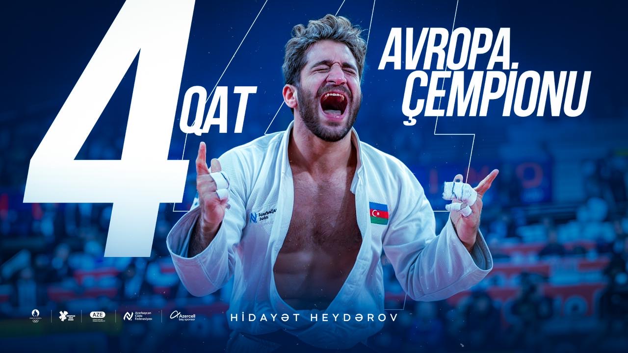 Hidayət Heydərov dördüncü dəfə Avropa çempionu adını qazandı 