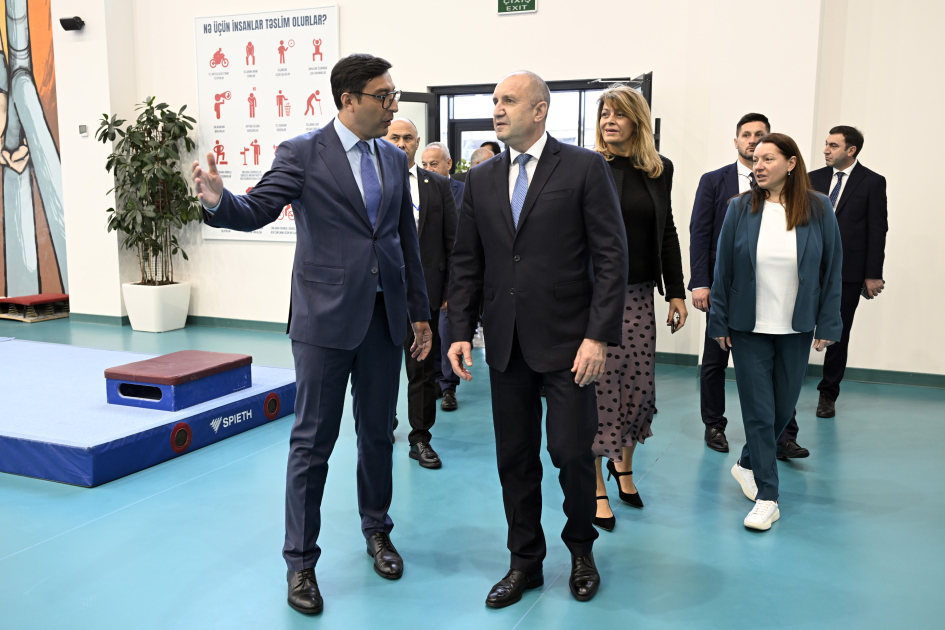 Bolqarıstan Prezidenti və xanımı Milli Gimnastika Arenası ilə tanış olublar