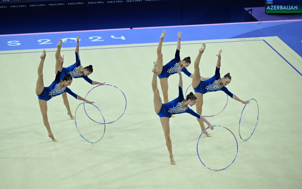 Paris-2024: Bədii gimnastika üzrə qrup hərəkətləri komandamız final mərhələsində ilk çıxışını başa vurdu