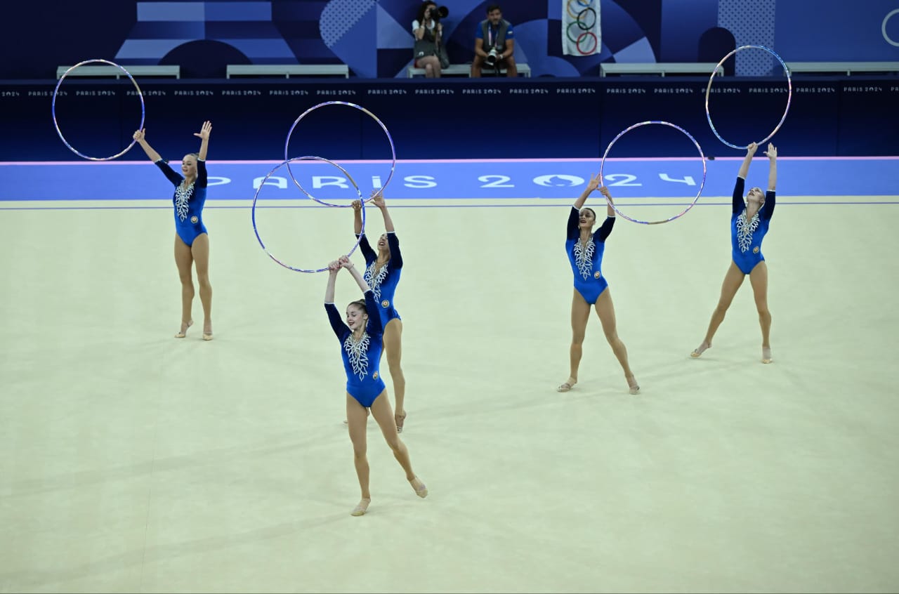 Paris-2024: Bədii gimnastika üzrə qrup hərəkətləri komandamız final mərhələsində ilk çıxışını başa vurdu