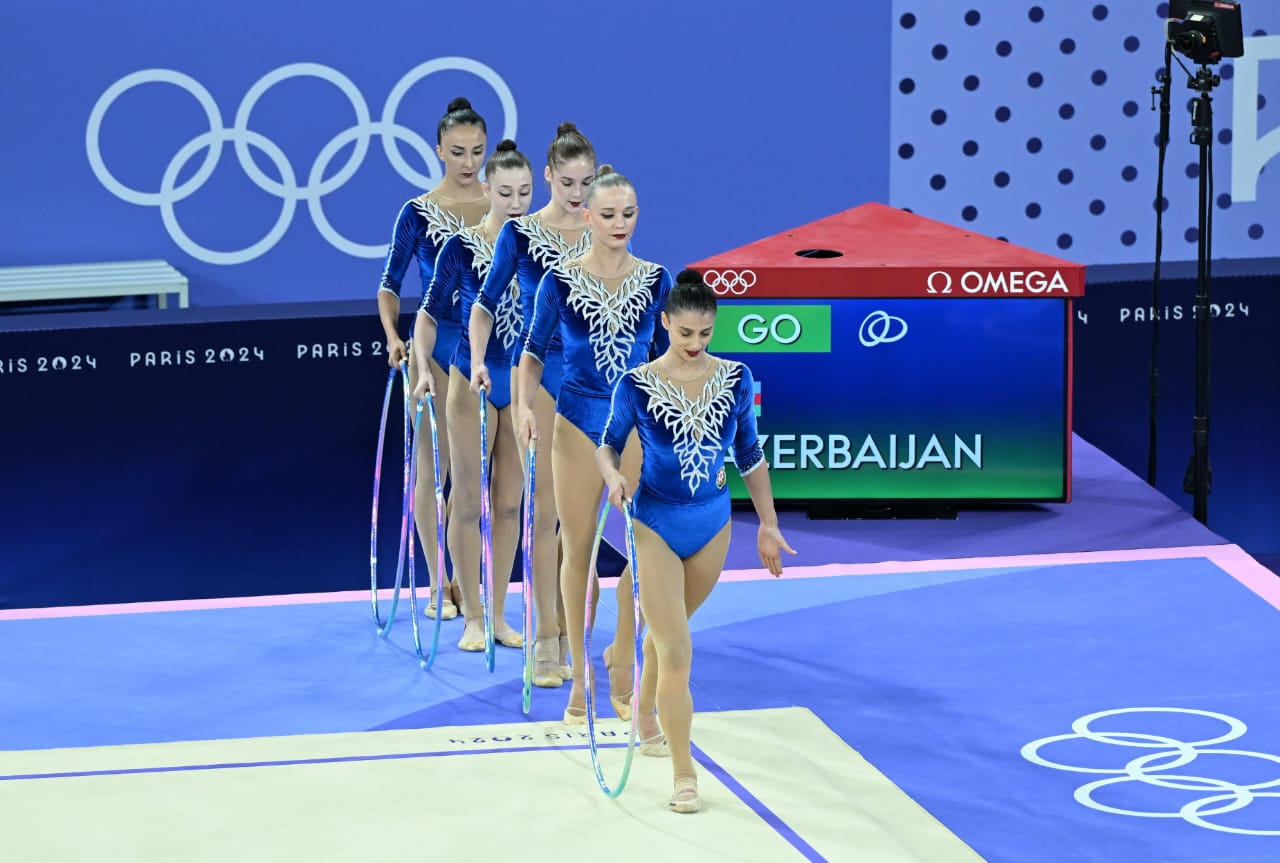 Paris-2024: Bədii gimnastika üzrə qrup hərəkətləri komandamız final mərhələsində ilk çıxışını başa vurdu