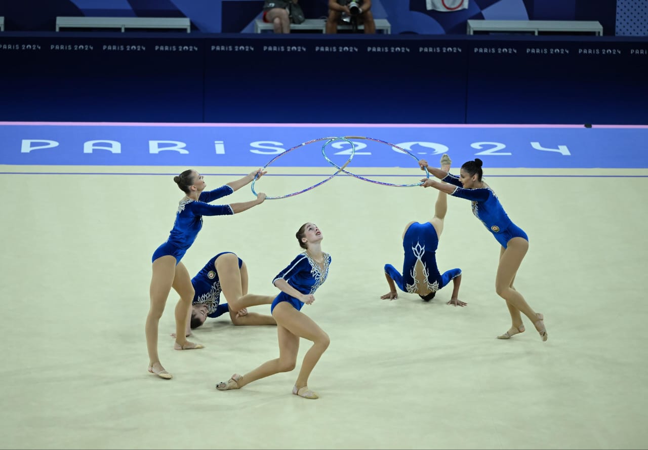 Paris-2024: Bədii gimnastika üzrə qrup hərəkətləri komandamız final mərhələsində ilk çıxışını başa vurdu