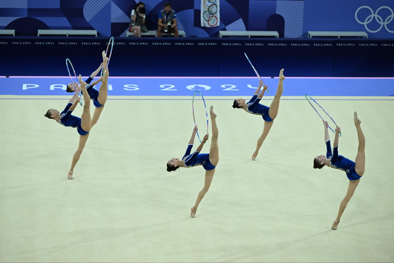 Paris-2024: Bədii gimnastika üzrə qrup hərəkətləri komandamız final mərhələsində ilk çıxışını başa vurdu