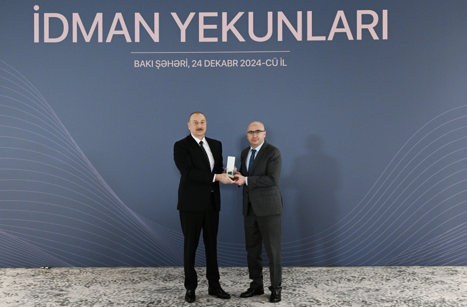 Prezident İlham Əliyev 2024-cü ilin idman yekunlarına həsr olunan mərasimdə iştirak edib&nbsp;&nbsp;
