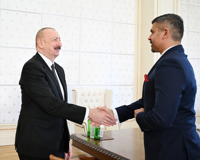 Prezident İlham Əliyev minifutbol üzrə dünya çempionatının qalibi olan Azərbaycan milli komandasının üzvlərini qəbul edib