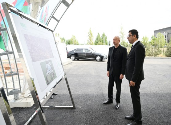 Prezident İlham Əliyev Yevlax Olimpiya İdman Kompleksində görülmüş işlərlə tanış olub