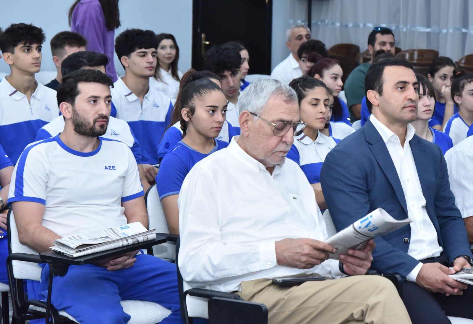 MOK-da XVIII Avropa Gənclər Olimpiya Festivalında ölkəmizi təmsil edəcək komandamızla görüş olub - FOTO
