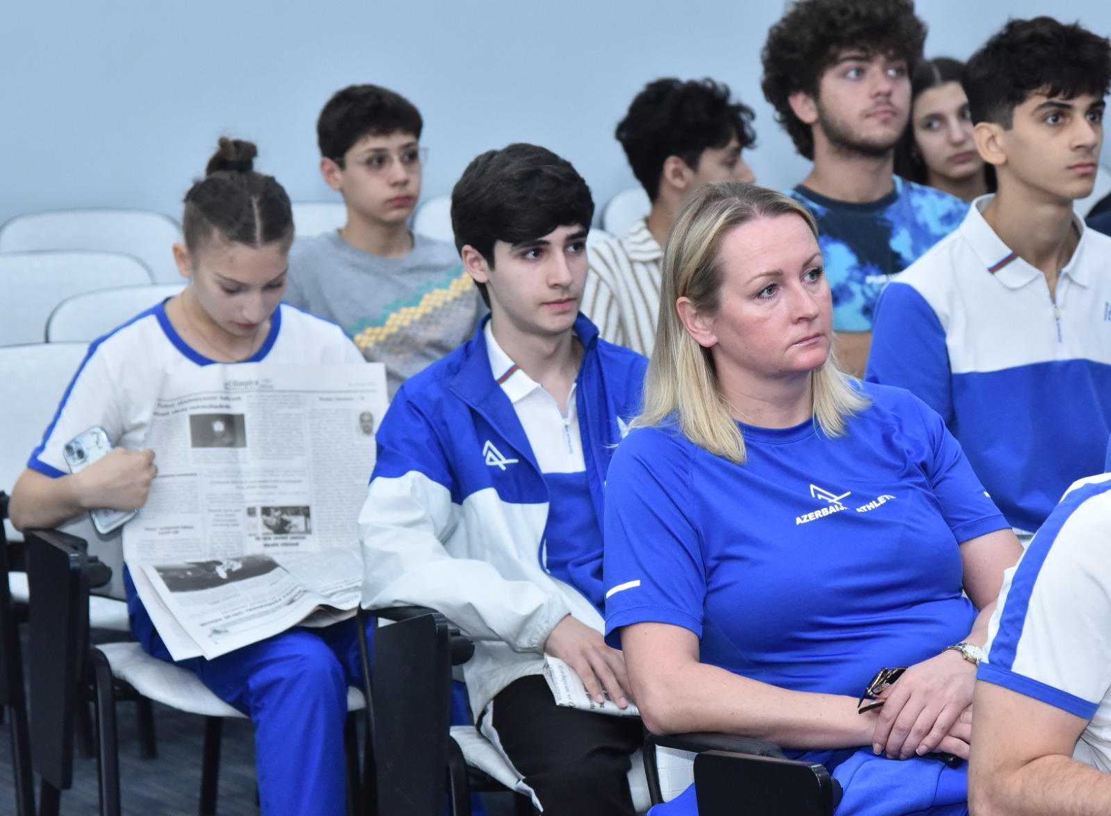 MOK-da XVIII Avropa Gənclər Olimpiya Festivalında ölkəmizi təmsil edəcək komandamızla görüş olub - FOTO