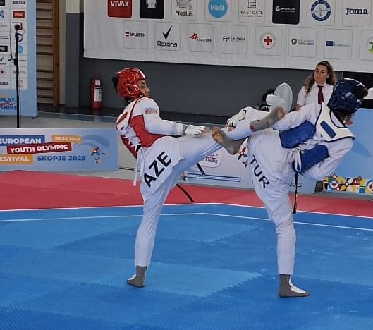 Skopye-2025: Taekvondoçumuz mübarizəni dayandırdı 