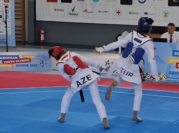 Skopye-2025: Taekvondoçumuz mübarizəni dayandırdı 