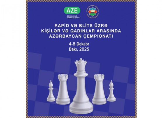 Şahmatın rapid və blits növləri üzrə Azərbaycan çempionatı keçiriləcək