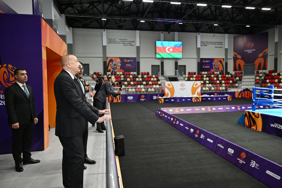 Prezident İlham Əliyev Yevlax Olimpiya İdman Kompleksinin açılışında iştirak edib