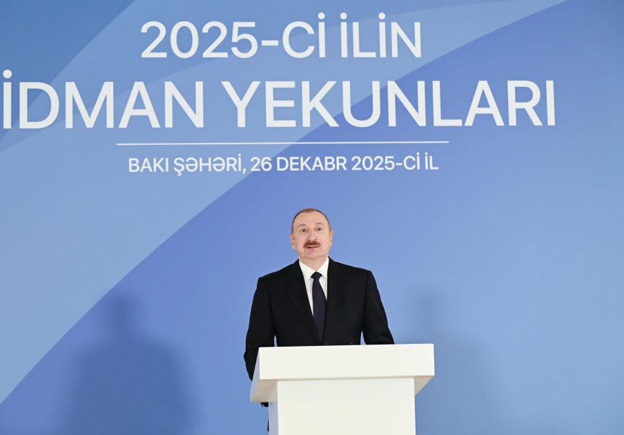 Prezident İlham Əliyev 2025-ci ilin idman yekunlarına həsr olunan mərasimdə iştirak edib