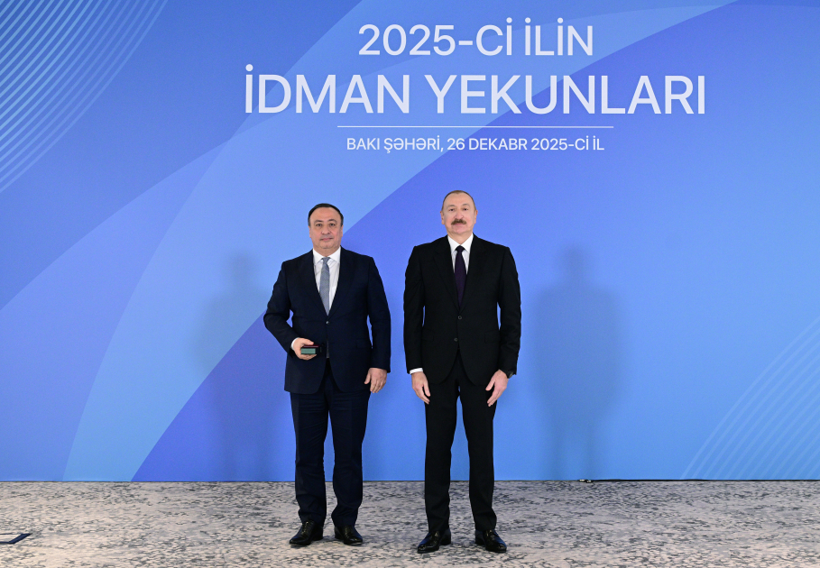 Prezident İlham Əliyev 2025-ci ilin idman yekunlarına həsr olunan mərasimdə iştirak edib