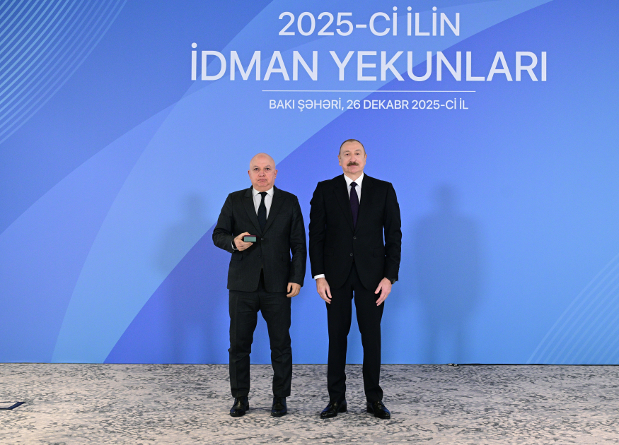 Prezident İlham Əliyev 2025-ci ilin idman yekunlarına həsr olunan mərasimdə iştirak edib